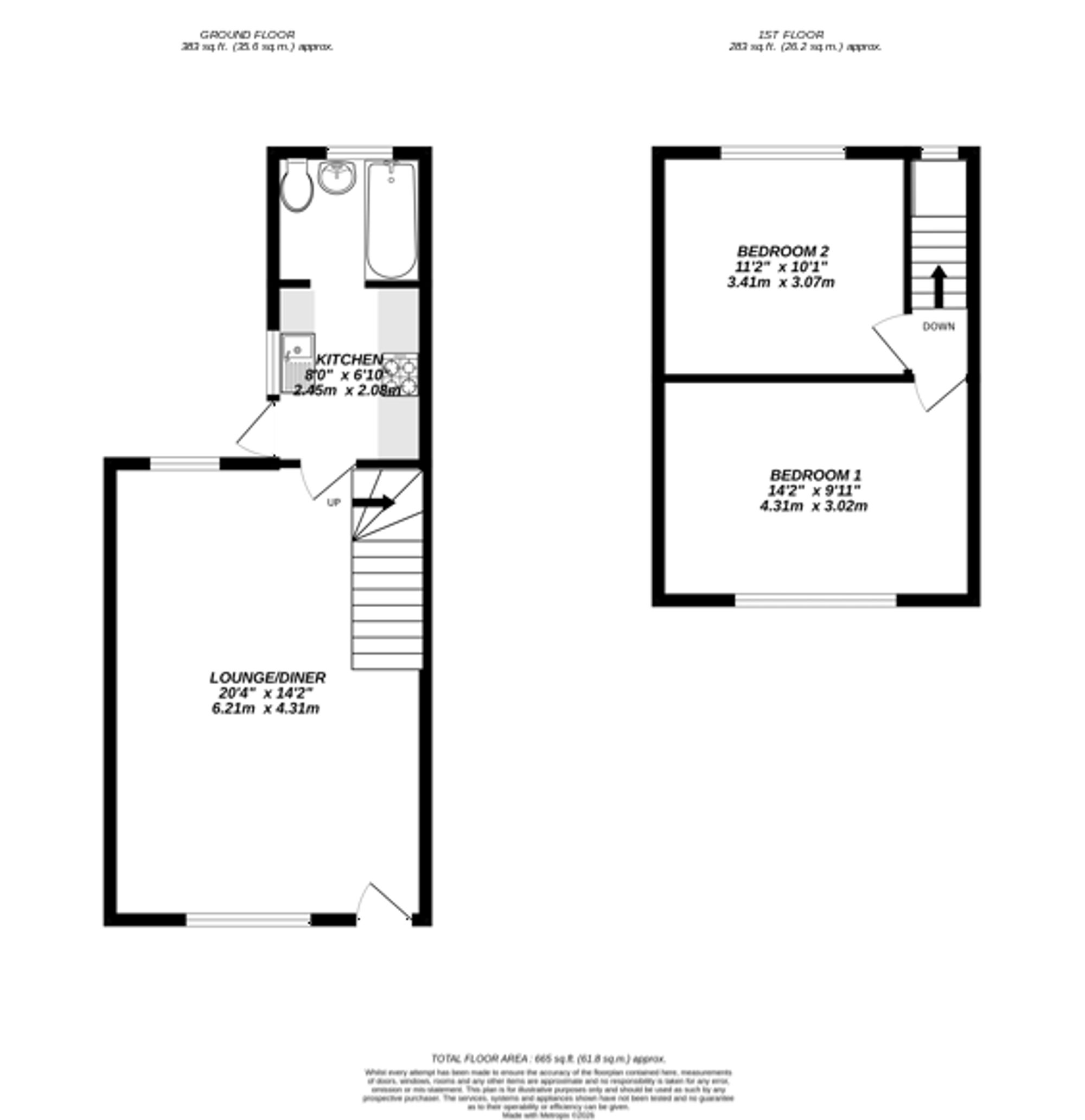 Floorplan for West Drayton, 