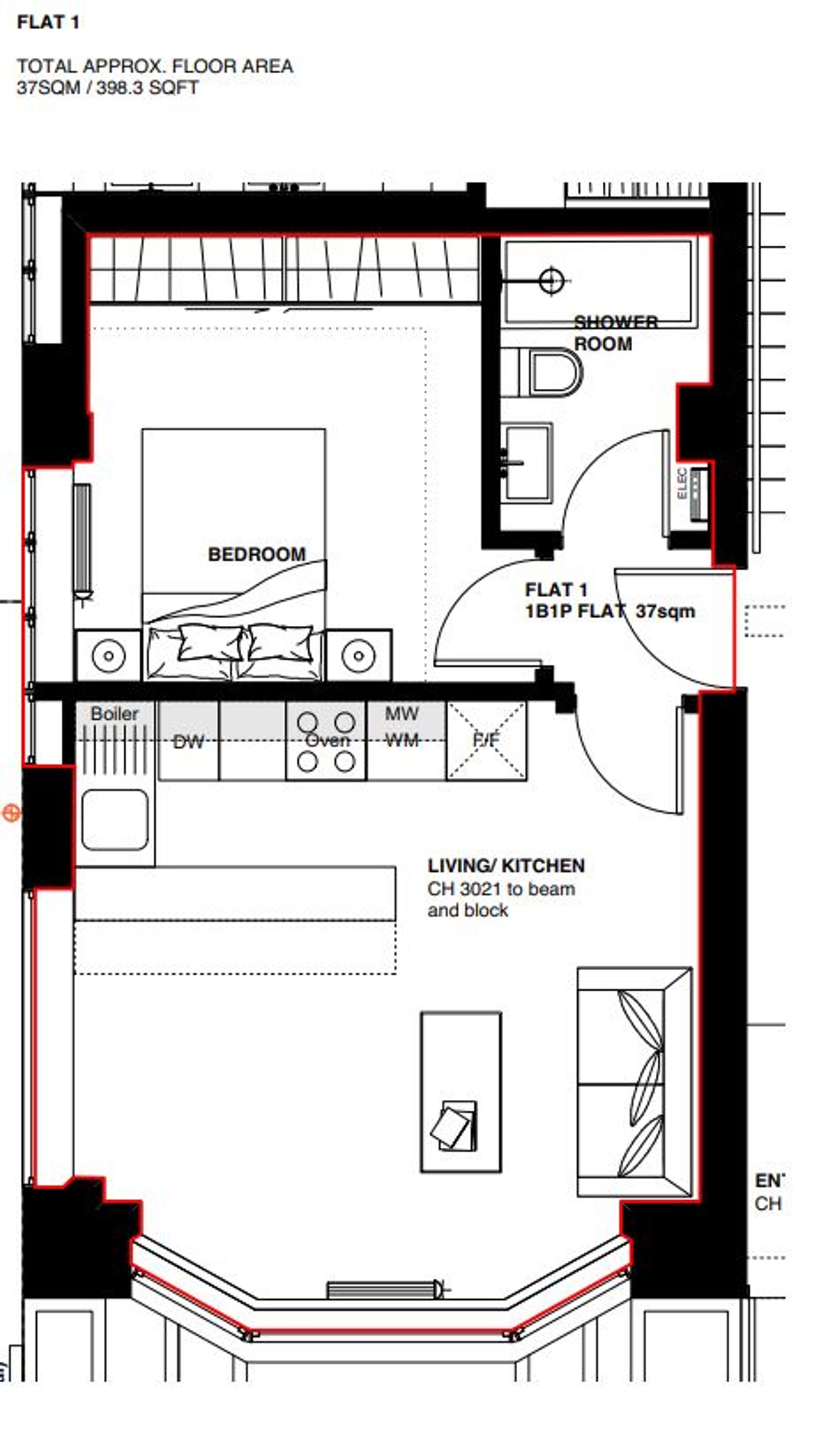 Floorplan for Uxbridge, 