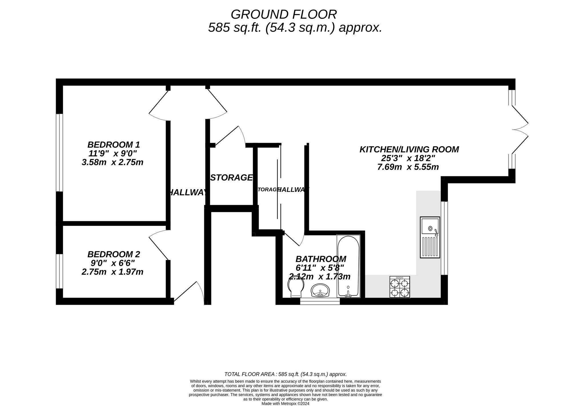 Floorplan for Uxbridge, 