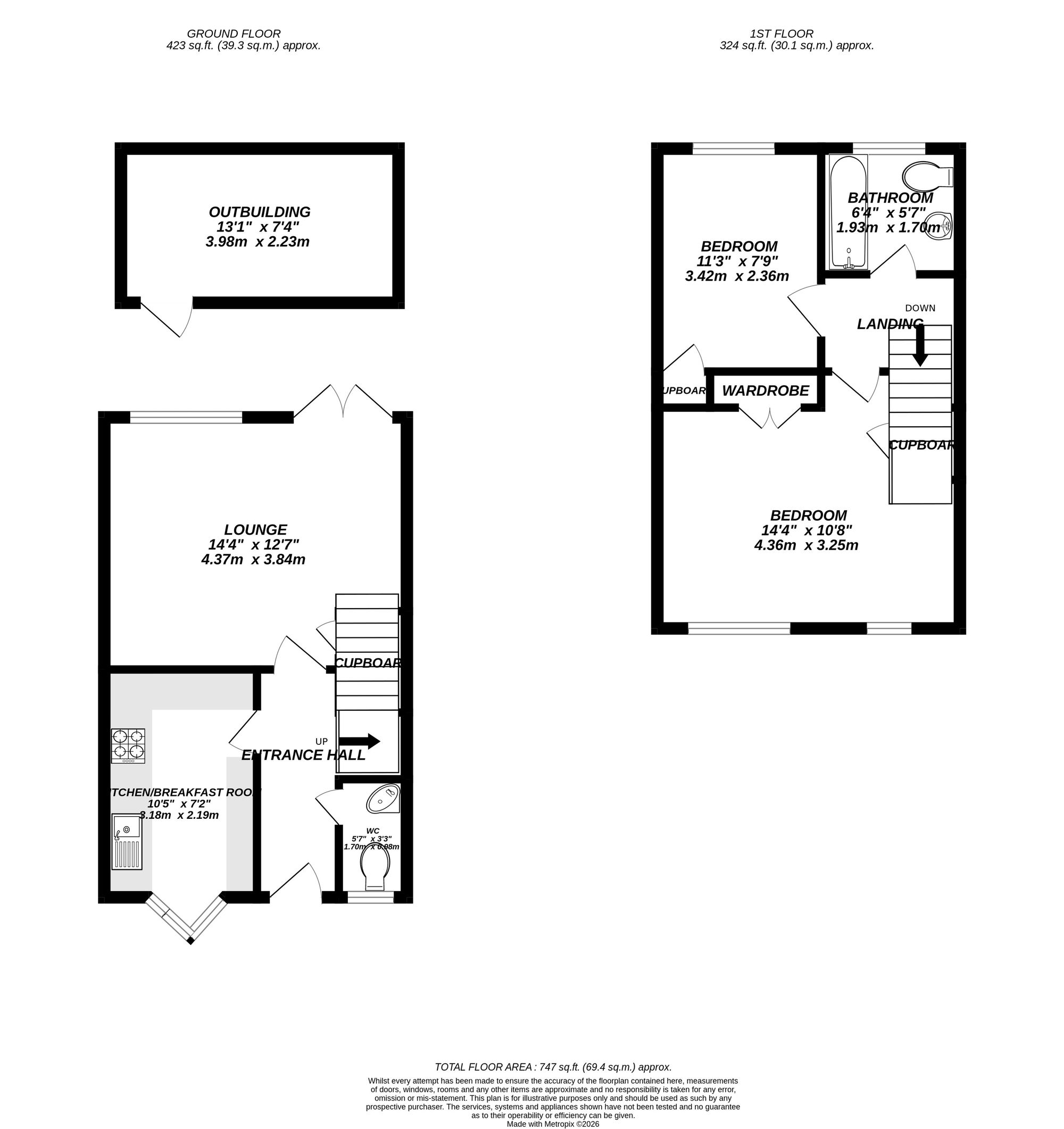 Floorplan for Uxbridge, 
