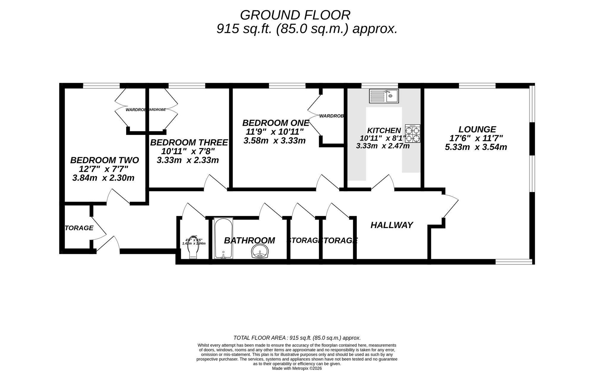 Floorplan for Uxbridge, 