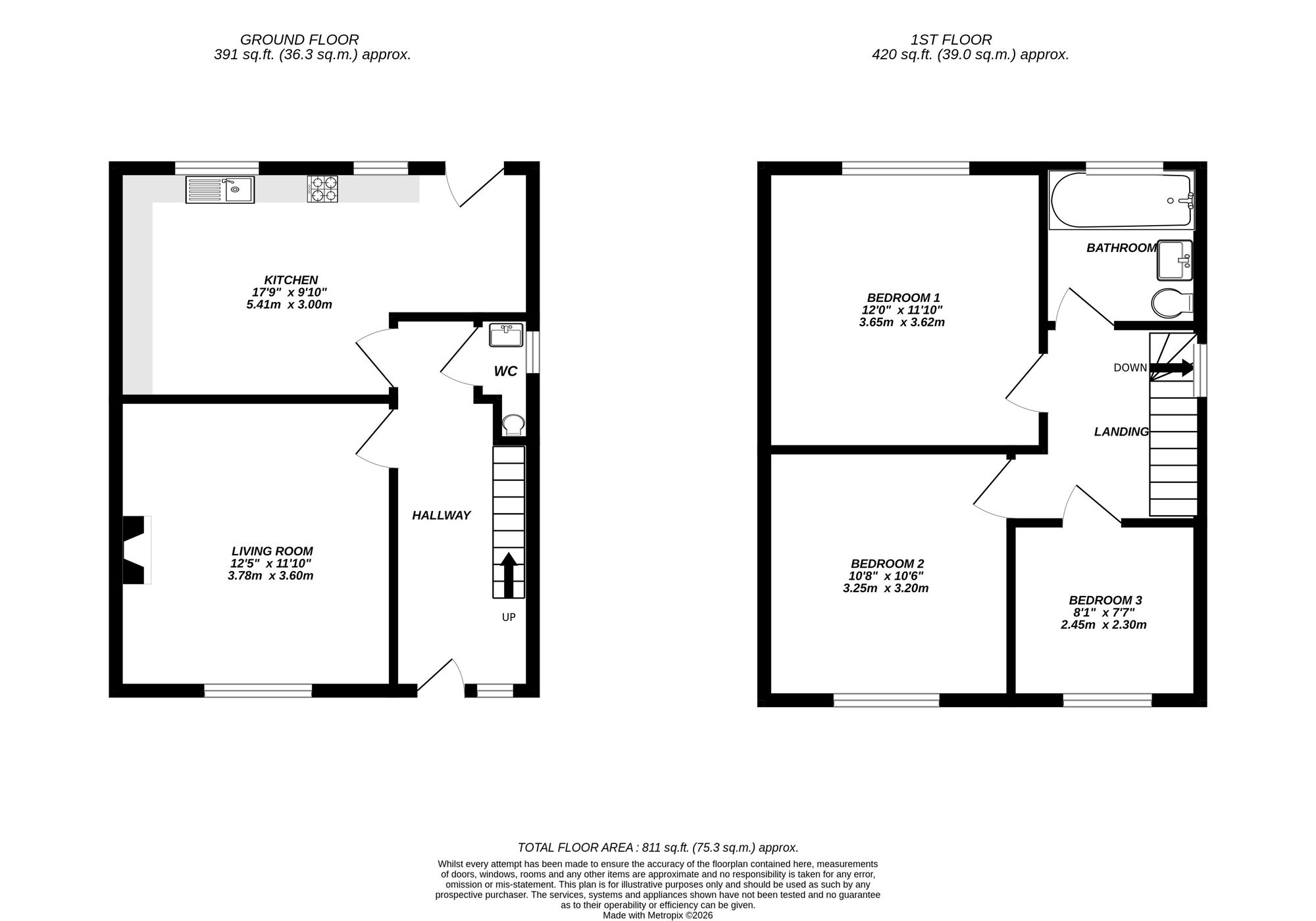 Floorplan for Uxbridge, 