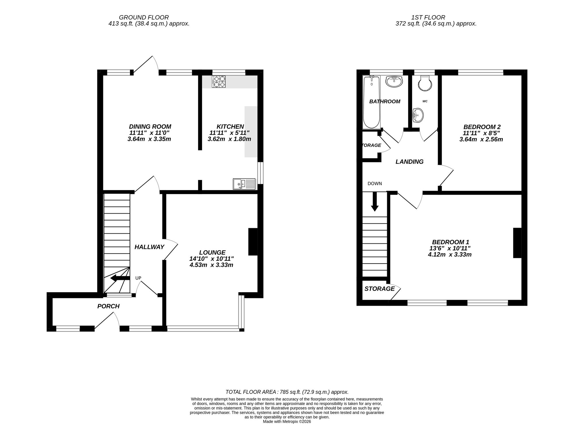Floorplan for Uxbridge, 