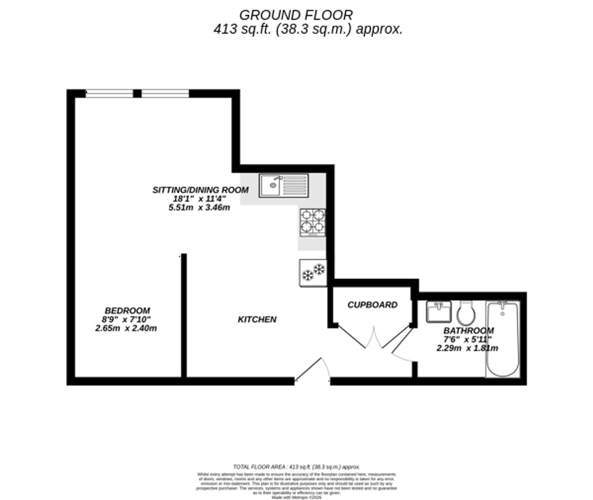 Floorplan for Uxbridge, 
