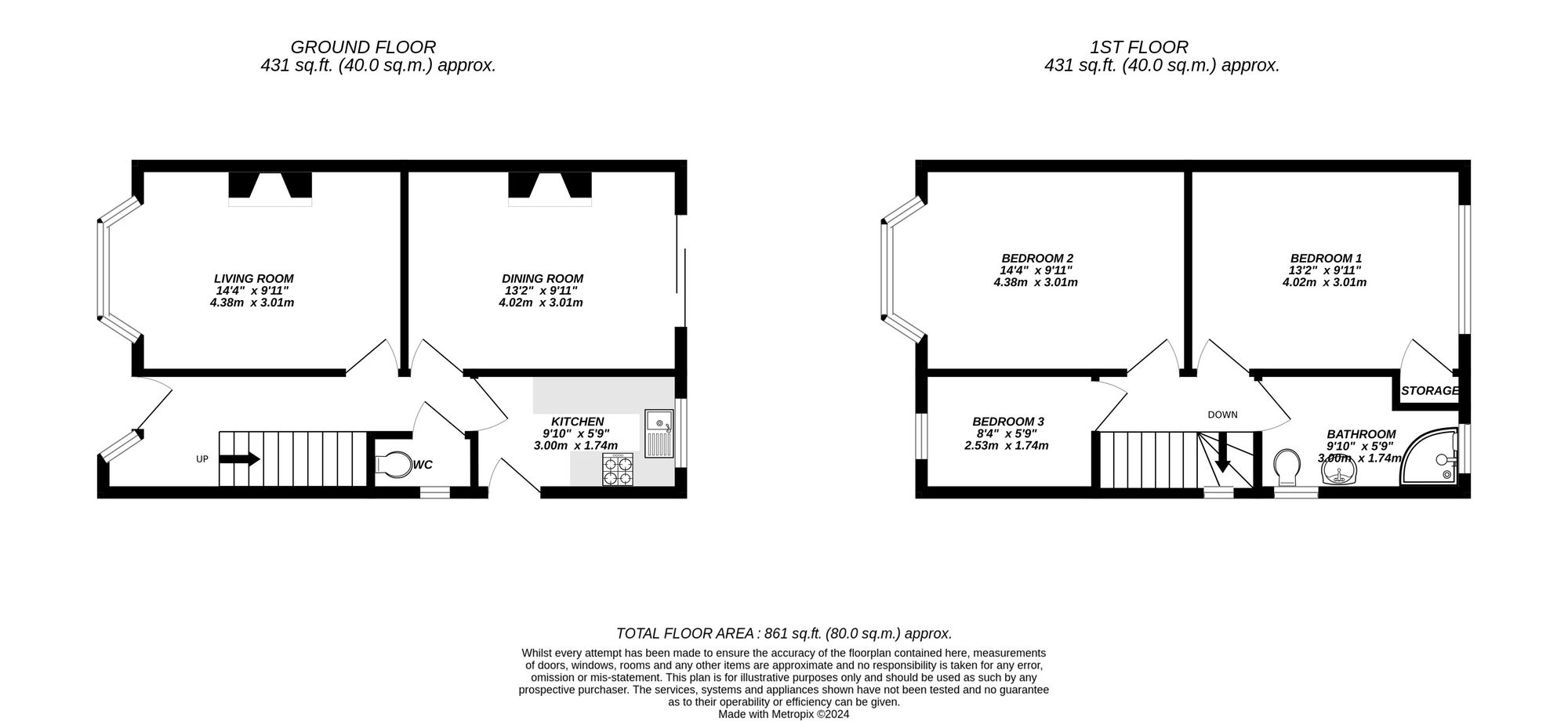 Floorplan for Uxbridge, Greater London