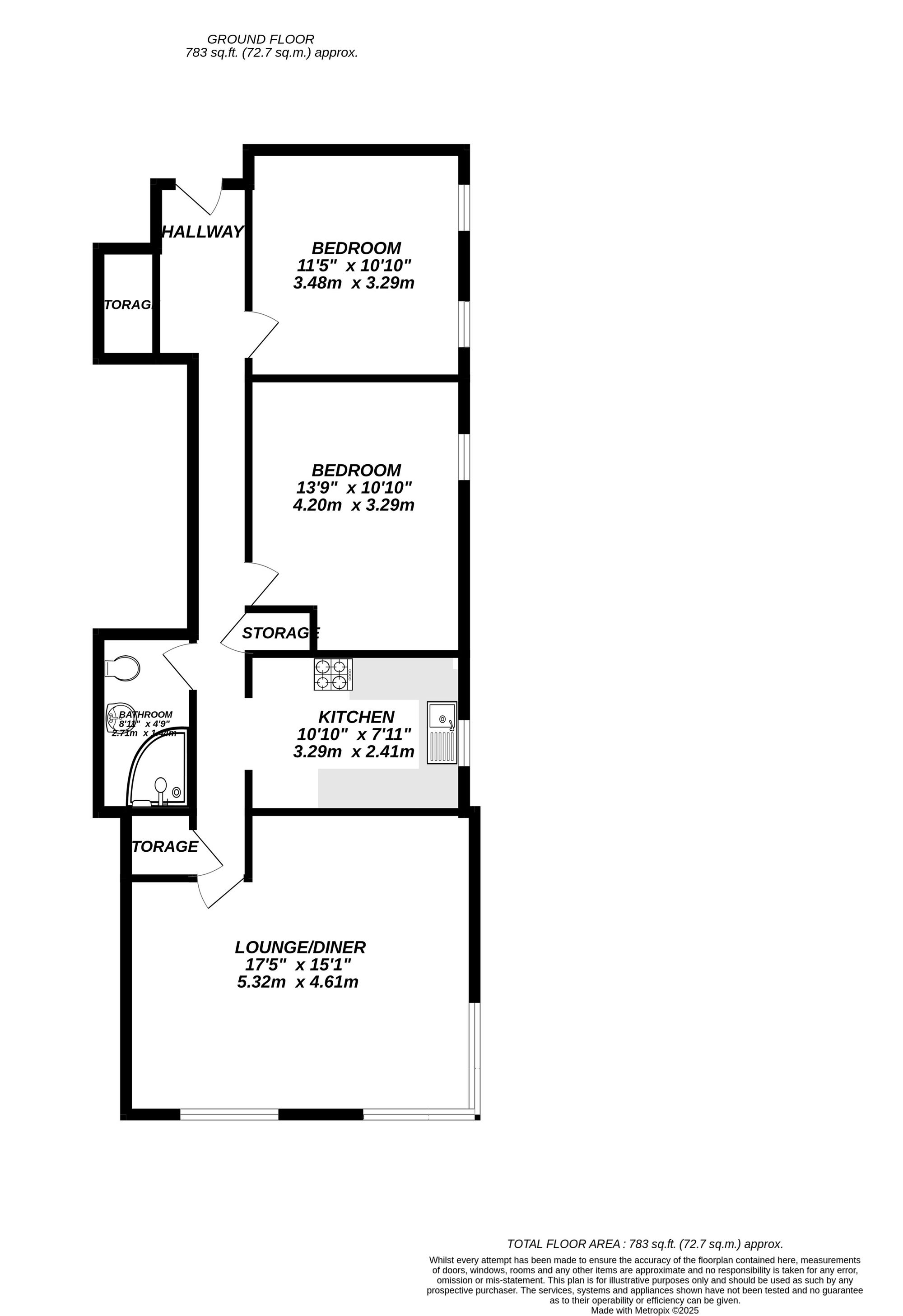 Floorplan for Uxbridge, 