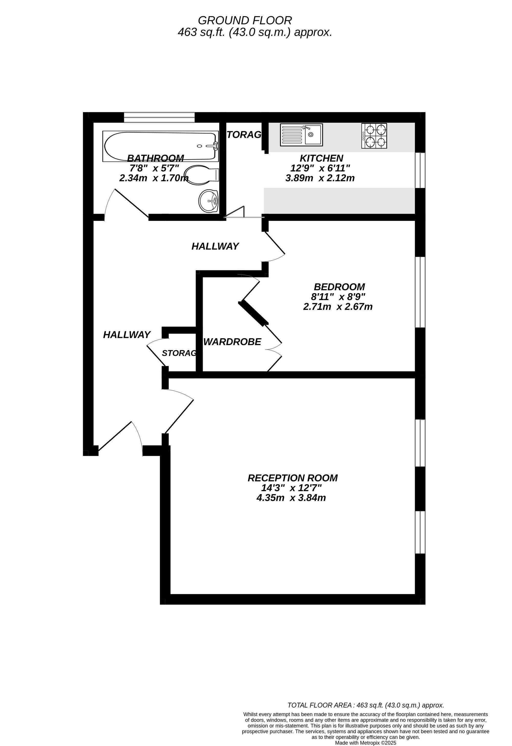 Floorplan for Uxbridge, 