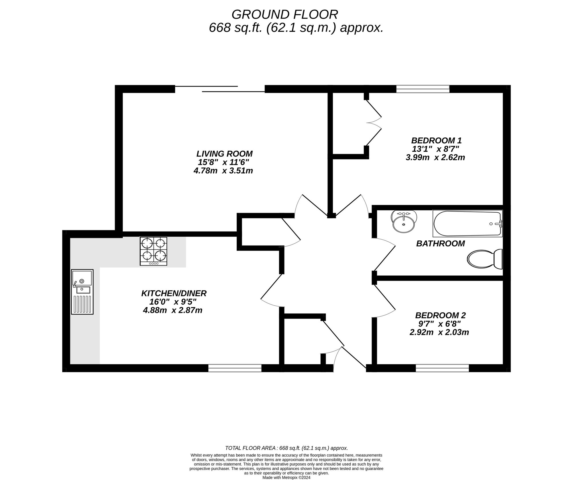 Floorplan for Uxbridge, 