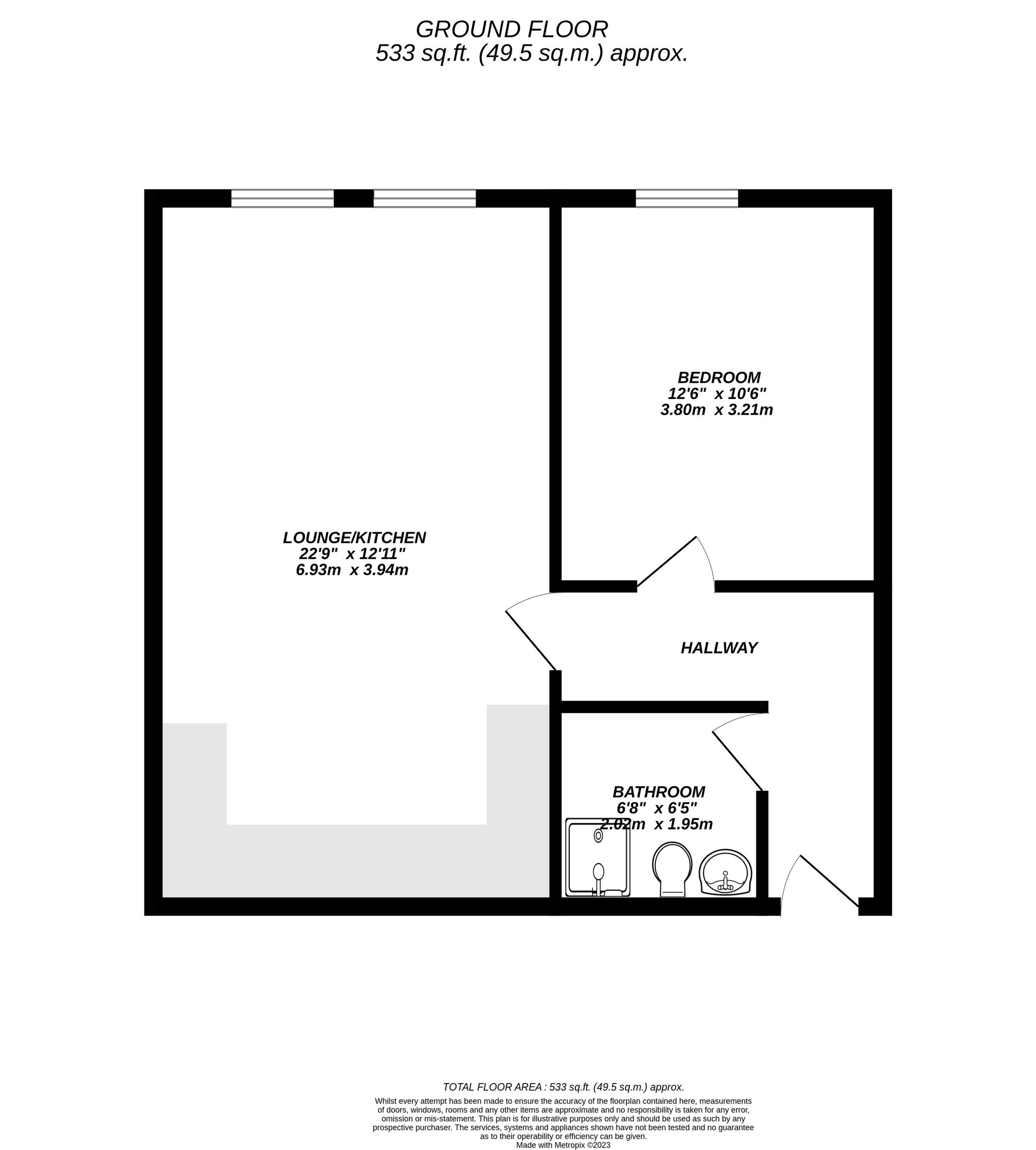 Floorplan for Uxbridge, 