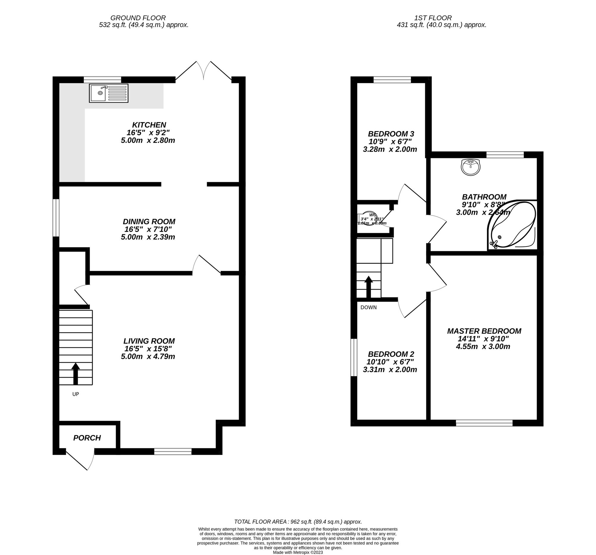 Floorplan for West Drayton, 