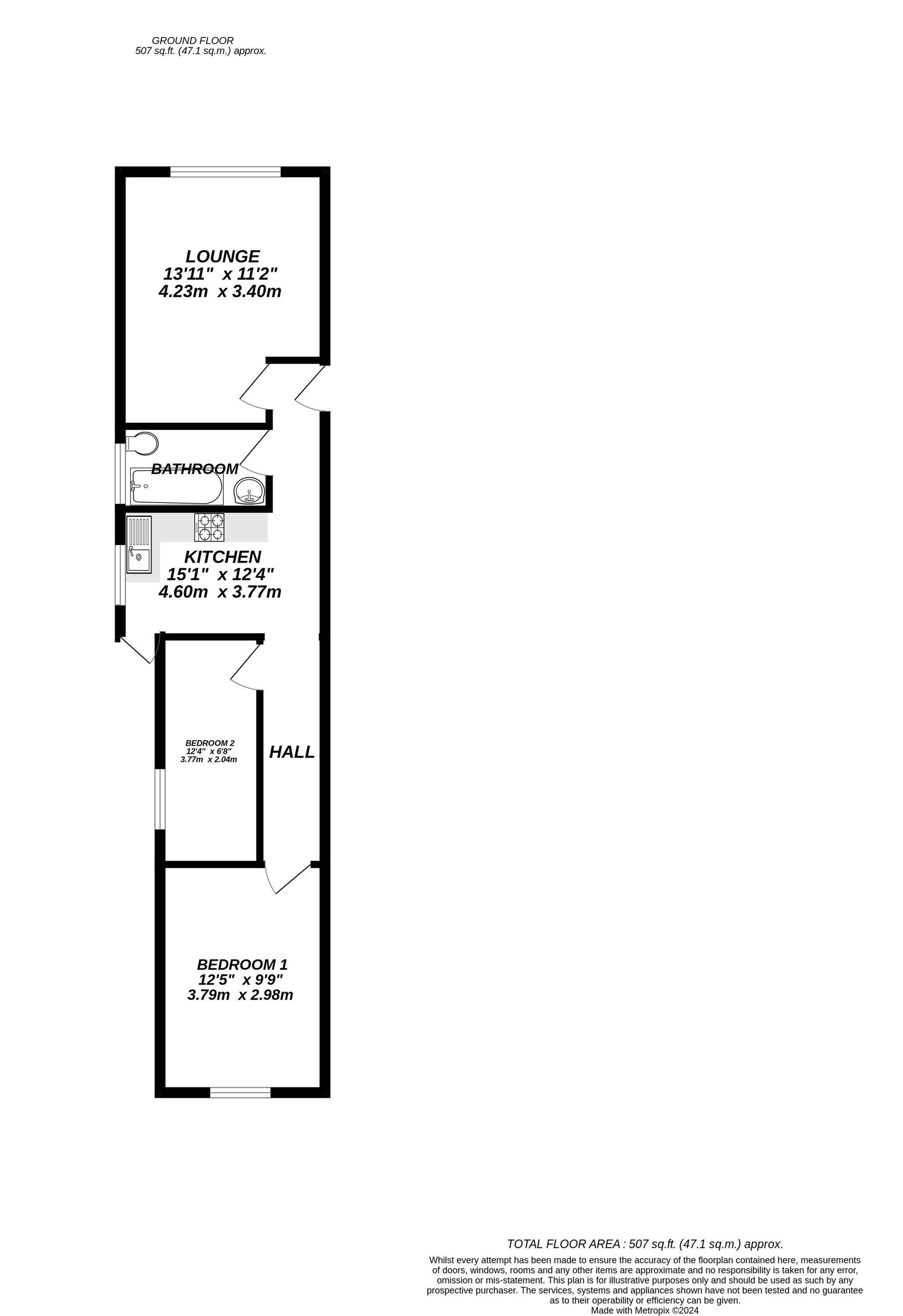 Floorplan for Uxbridge, 