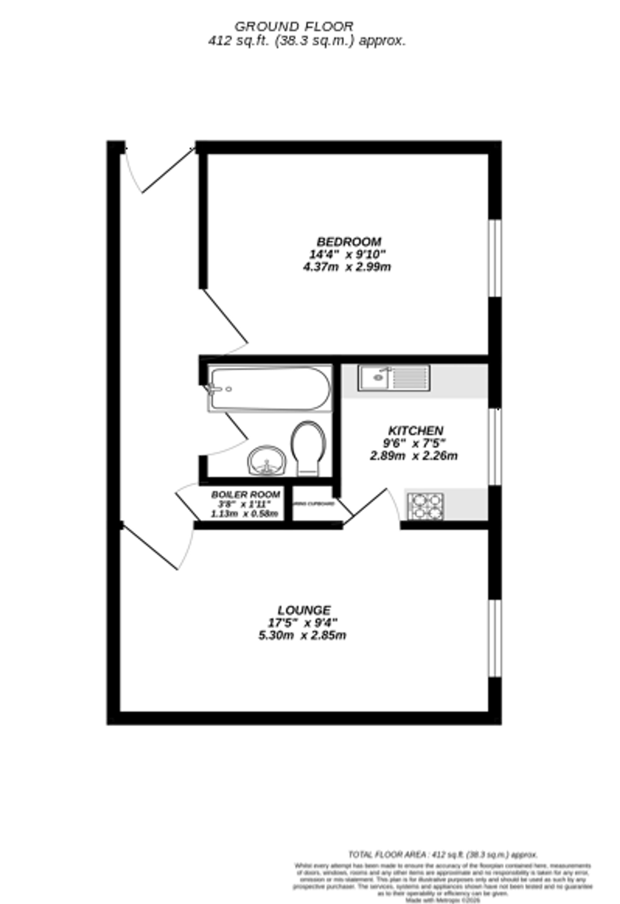 Floorplan for Uxbridge, 